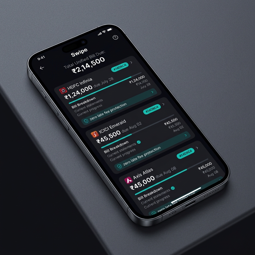 Credit Card Bill Aggregator Interface in Swipe App